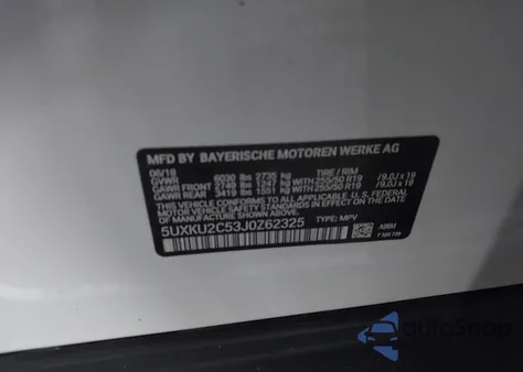 2018 BMW X6 xDrive35I from USA, damaged, VIN 5UXKU2C53J0Z62325